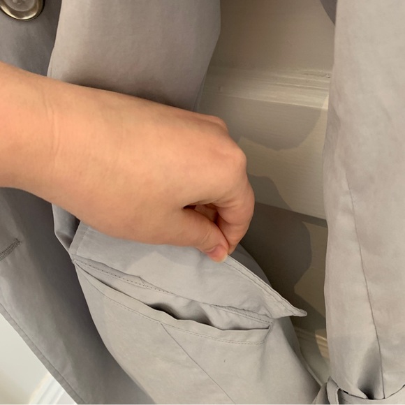 London Fog grey trench, size S - Picture 14 of 16